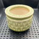 Handmade Stamped Ceramic Succulent Pot Approximately 2”-3”