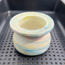 Handmade Ceramic Succulent Pot With Crystal Glass Rim Approximately 2”-3”