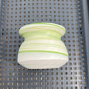 Handmade Ceramic Succulent Pot With Crystal Glass Rim Approximately 2”-3”