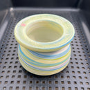 Handmade Ceramic Succulent Pot With Crystal Glass Rim Approximately 2”-3”