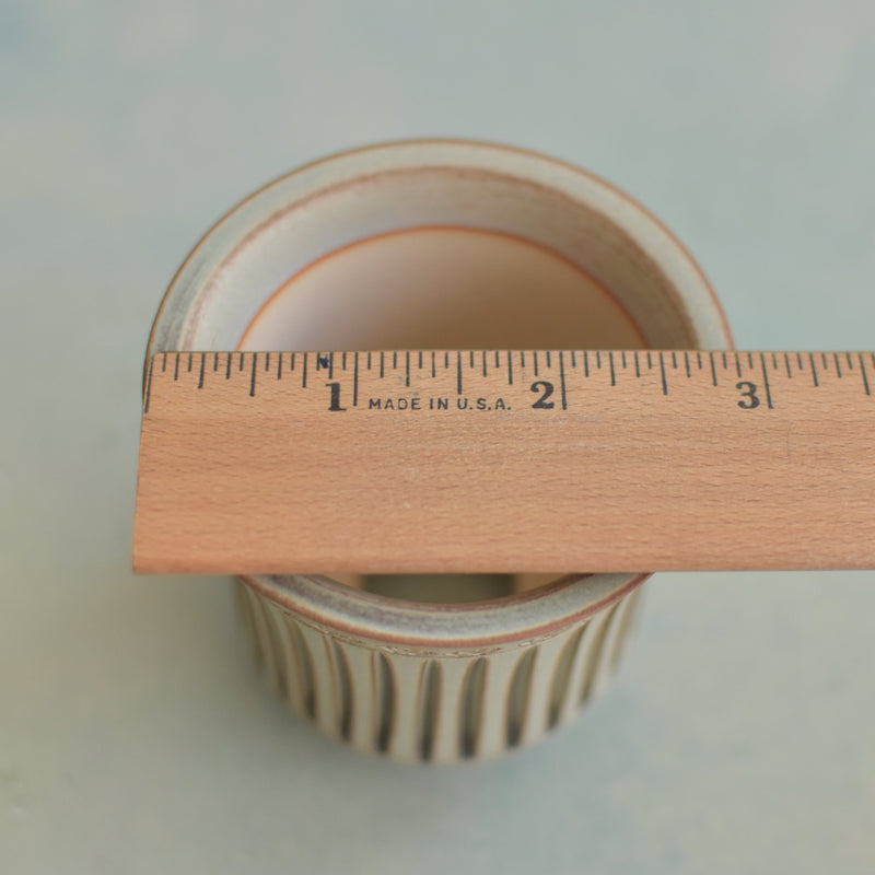 Light Blue Handmade Ceramic Succulent Pot with Rose Design Approximately 3" (Toun Kiln Studio)