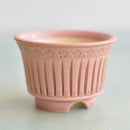 Pink HandmadeCeramic Succulent Pot with Flower Design Approximately 3" (Toun Kiln Studio)