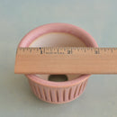 Pink HandmadeCeramic Succulent Pot with Flower Design Approximately 3" (Toun Kiln Studio)