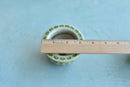Green Stamped Ceramic Succulent Pot Approximately 2”