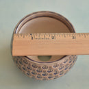 Purple and Beige Handmade Ceramic Succulent Pot Approximately with Flower Stamp 3" (Toun Kiln Studio)