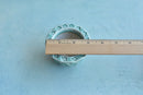 Teal Stamped Ceramic Succulent Pot Approximately 2”