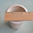 Light Pink/Beige Handmade Ceramic Succulent Pot with Flower Design Approximately 2" (Toun Kiln Studio)