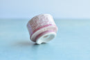 Pink Stamped Ceramic Succulent Pot Approximately 2”