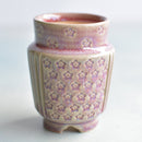 Purple Handmade Ceramic Succulent Pot Approximately with Flower Design 2" (Toun Kiln Studio)