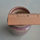 Purple Handmade Ceramic Succulent Pot Approximately with Flower Design 2" (Toun Kiln Studio)