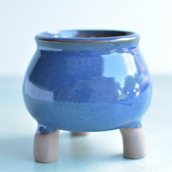 Cobalt Blue Handmade Ceramic Succulent Pot Approximately 3.5"