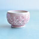 Pink Stamped Ceramic Succulent Pot Approximately 2”