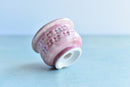 Pink Stamped Ceramic Succulent Pot Approximately 2”