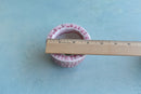Pink Stamped Ceramic Succulent Pot Approximately 2”