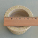 Yellow Stamped Ceramic Succulent Pot Approximately 3”