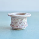 Pink Stamped Ceramic Succulent Pot Approximately 2”