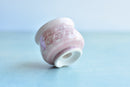 Pink Stamped Ceramic Succulent Pot Approximately 2”