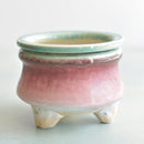 Multi-Color Glazed Handmade Ceramic Succulent Pot Approximately 3"