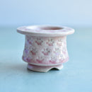 Pink Stamped Ceramic Succulent Pot Approximately 2”