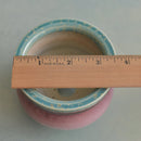 Multi-Color Glazed Handmade Ceramic Succulent Pot Approximately 3"