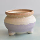 Multi-Color Glazed Handmade Ceramic Succulent Pot Approximately 3"