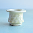 Green Stamped Ceramic Succulent Pot Approximately 2”