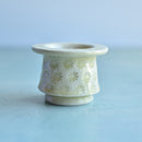 Green Stamped Ceramic Succulent Pot Approximately 2”