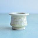 Green Stamped Ceramic Succulent Pot Approximately 2”