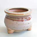 Multi-Color Glazed Handmade Ceramic Succulent Pot Approximately 3"