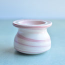 Pink Ceramic Succulent Pot With Crystal Glass Rim Approximately 3”-4"