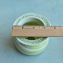 Green Ceramic Succulent Pot With Crystal Glass Rim Approximately 3"-4"