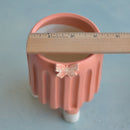 Matte Orange Handmade Ceramic Succulent Pot with Butterfly Approximately 3.5"