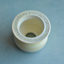 Yellow Ceramic Succulent Pot With Crystal Glass Rim Approximately 3"-4"