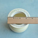 Yellow Ceramic Succulent Pot With Crystal Glass Rim Approximately 3"-4"