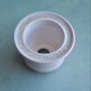 Pink Ceramic Succulent Pot With Crystal Glass Rim Approximately 3"-4"