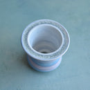 Purple Ceramic Succulent Pot With Crystal Glass Rim Approximately 3"-4"