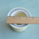 Yellow Ceramic Succulent Pot With Crystal Glass Rim Approximately 3"-4"