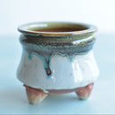 Multi-Color Glazed Handmade Ceramic Succulent Pot Approximately 3"