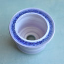 Purple Ceramic Succulent Pot With Crystal Glass Rim Approximately 3"-4"