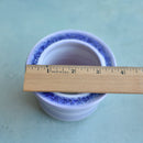 Purple Ceramic Succulent Pot With Crystal Glass Rim Approximately 3"-4"