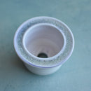 Purple Ceramic Succulent Pot With Crystal Glass Rim Approximately 3"-4"