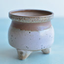 Multi-Color Glazed Handmade Ceramic Succulent Pot Approximately 3"