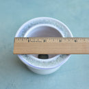 Purple Ceramic Succulent Pot With Crystal Glass Rim Approximately 3"-4"