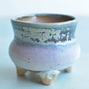 Multi-Color Glazed Handmade Ceramic Succulent Pot Approximately 3"