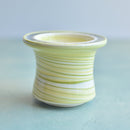 Yellow Ceramic Succulent Pot With Crystal Glass Rim Approximately 3"-4"