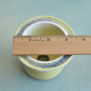 Yellow Ceramic Succulent Pot With Crystal Glass Rim Approximately 3"-4"