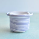 Purple Ceramic Succulent Pot With Crystal Glass Rim Approximately 3"-4"