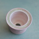 Pink Ceramic Succulent Pot With Crystal Glass Rim Approximately 3"-4"