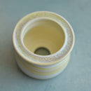 Yellow Ceramic Succulent Pot With Crystal Glass Rim Approximately 3"-4"