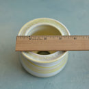 Yellow Ceramic Succulent Pot With Crystal Glass Rim Approximately 3"-4"